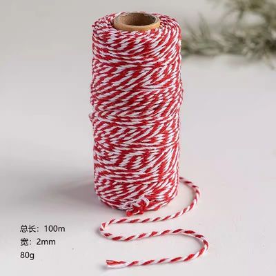 DIY 2 Streng Twisted Cord 550 pond 2 mm Cotton Macrame Cord