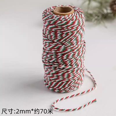 DIY 2 Streng Twisted Cord 550 pond 2 mm Cotton Macrame Cord