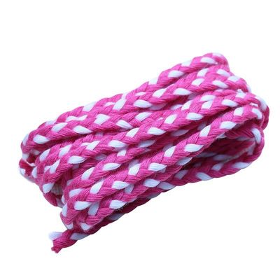 Kledingstuk 3 strengen Macrame Cord Oranje Wit 5 mm 3 strengen Katoenen touw