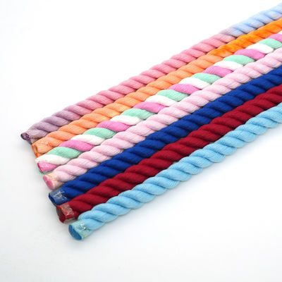 13mm Drie-streng katoenen touw Twisted Mixed Color Dog Leash Klimtouw