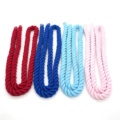 13mm Drie-streng katoenen touw Twisted Mixed Color Dog Leash Klimtouw