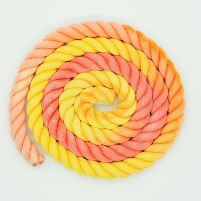 13mm Drie-streng katoenen touw Twisted Mixed Color Dog Leash Klimtouw