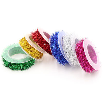 Glanzend bedraad wikkelen papier touw 100m papier draai touw Roos zilver