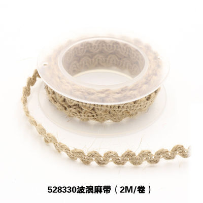 Kledingstuk Decoratie Jute touw lint Gift Packing Draadloos Burlap lint