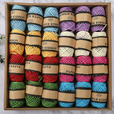 Gekleurde 2 mm papieren touw 10m Eco Friendly DIY Craft Paper Rope