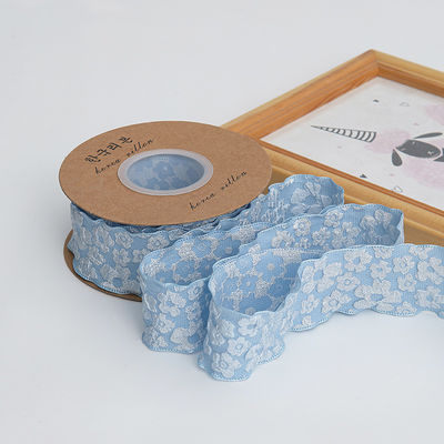 Gedrukt bloemenriet 25 mm polyester champagne lint lint