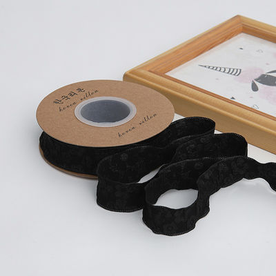 Gedrukt bloemenriet 25 mm polyester champagne lint lint