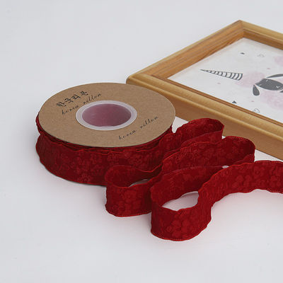 Gedrukt bloemenriet 25 mm polyester champagne lint lint