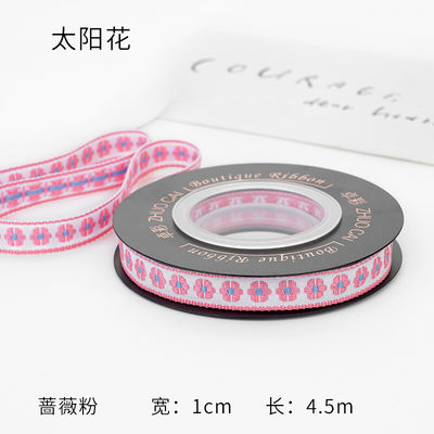 OEM ODM Flower Jacquard Trim 10mm-25mm Flower Jacquard Ribbon