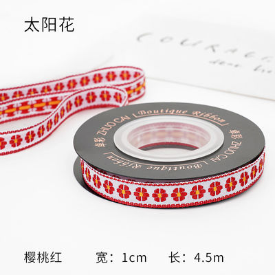 OEM ODM Flower Jacquard Trim 10mm-25mm Flower Jacquard Ribbon