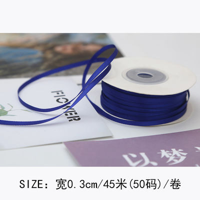 3 mm polyester satine lint dubbel gezicht hoge dichtheid satine afwerking poly lint