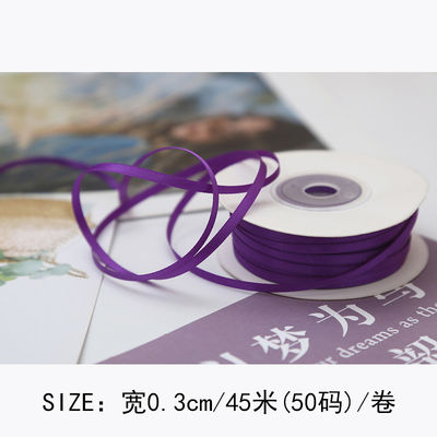 3 mm polyester satine lint dubbel gezicht hoge dichtheid satine afwerking poly lint