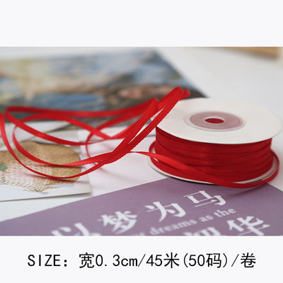 3 mm polyester satine lint dubbel gezicht hoge dichtheid satine afwerking poly lint