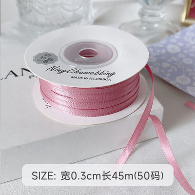 3 mm polyester satine lint dubbel gezicht hoge dichtheid satine afwerking poly lint