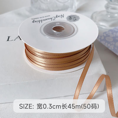 3 mm polyester satine lint dubbel gezicht hoge dichtheid satine afwerking poly lint
