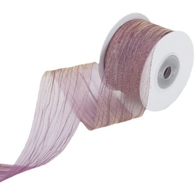 Polyester 38 mm Organza Ribbon Eco Friendly Pale Pink Organza Ribbon