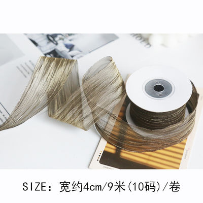 Polyester 38 mm Organza Ribbon Eco Friendly Pale Pink Organza Ribbon