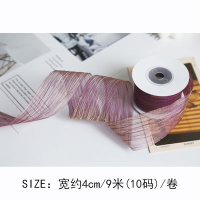 Polyester 38 mm Organza Ribbon Eco Friendly Pale Pink Organza Ribbon