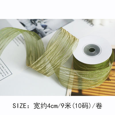 Polyester 38 mm Organza Ribbon Eco Friendly Pale Pink Organza Ribbon