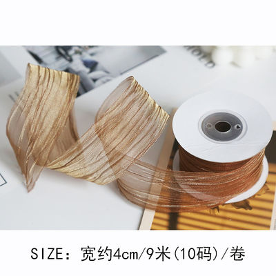 Polyester 38 mm Organza Ribbon Eco Friendly Pale Pink Organza Ribbon