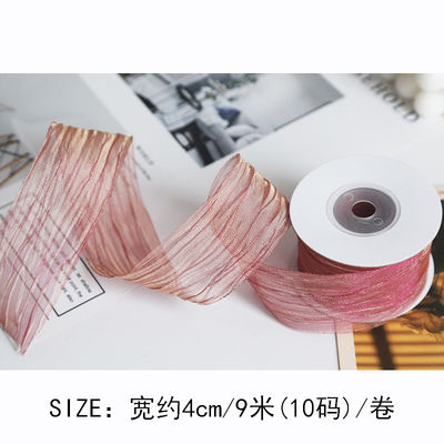 Polyester 38 mm Organza Ribbon Eco Friendly Pale Pink Organza Ribbon