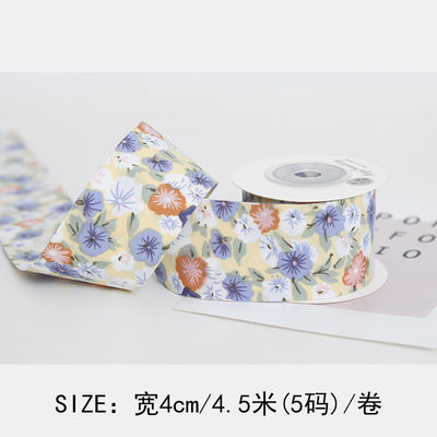 Gepersonaliseerd gebogen prentband 40 mm bloemenprentband