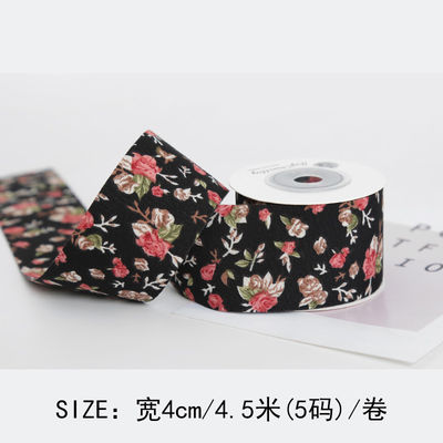 Gepersonaliseerd gebogen prentband 40 mm bloemenprentband
