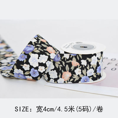 Gepersonaliseerd gebogen prentband 40 mm bloemenprentband