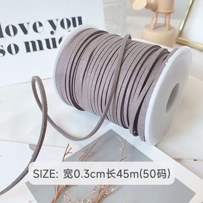 3mm Suede Leather Velvet Ribbon ISO9001 Blauw Velvet Ribbon Bedraad