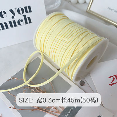3mm Suede Leather Velvet Ribbon ISO9001 Blauw Velvet Ribbon Bedraad