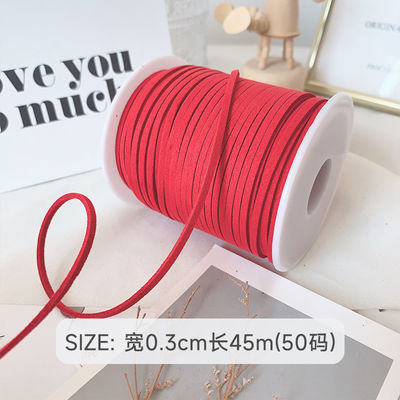 3mm Suede Leather Velvet Ribbon ISO9001 Blauw Velvet Ribbon Bedraad