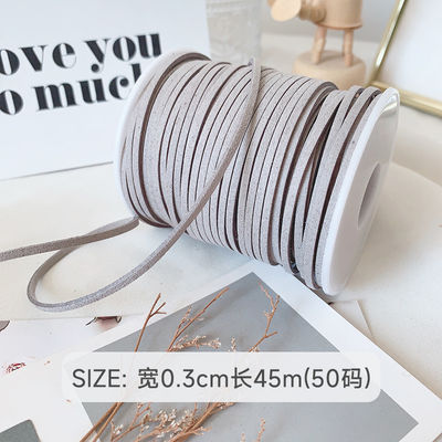 3mm Suede Leather Velvet Ribbon ISO9001 Blauw Velvet Ribbon Bedraad
