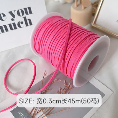 3mm Suede Leather Velvet Ribbon ISO9001 Blauw Velvet Ribbon Bedraad