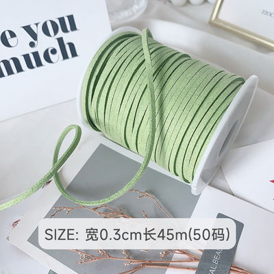3mm Suede Leather Velvet Ribbon ISO9001 Blauw Velvet Ribbon Bedraad