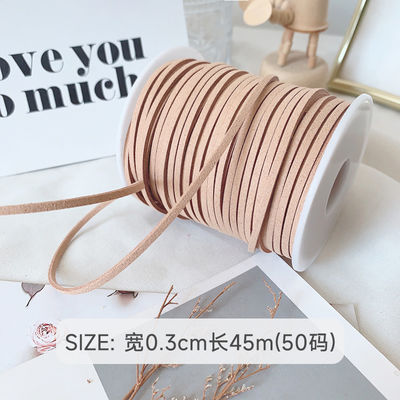 3mm Suede Leather Velvet Ribbon ISO9001 Blauw Velvet Ribbon Bedraad