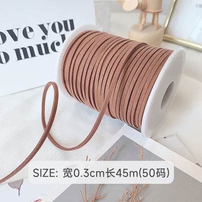 3mm Suede Leather Velvet Ribbon ISO9001 Blauw Velvet Ribbon Bedraad