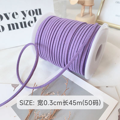 3mm Suede Leather Velvet Ribbon ISO9001 Blauw Velvet Ribbon Bedraad