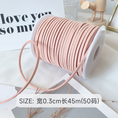 3mm Suede Leather Velvet Ribbon ISO9001 Blauw Velvet Ribbon Bedraad