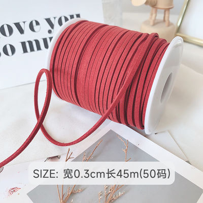 3mm Suede Leather Velvet Ribbon ISO9001 Blauw Velvet Ribbon Bedraad