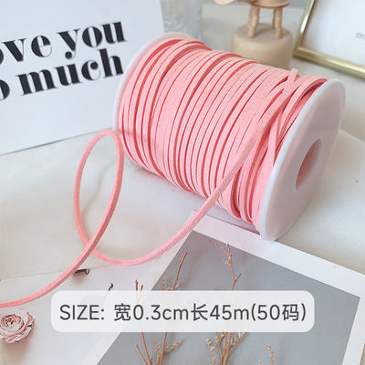 3mm Suede Leather Velvet Ribbon ISO9001 Blauw Velvet Ribbon Bedraad