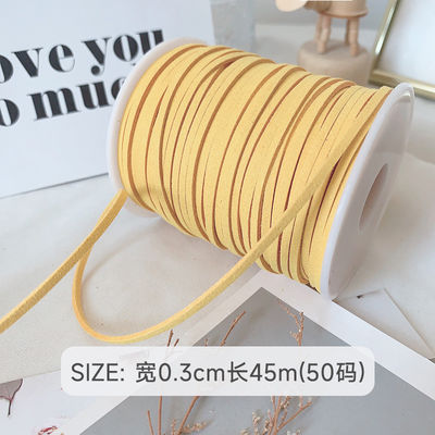 3mm Suede Leather Velvet Ribbon ISO9001 Blauw Velvet Ribbon Bedraad