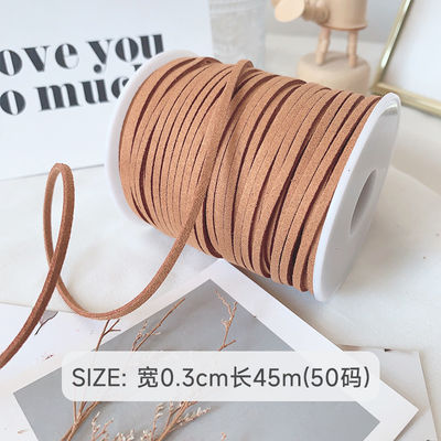 3mm Suede Leather Velvet Ribbon ISO9001 Blauw Velvet Ribbon Bedraad
