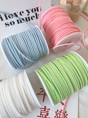3mm Suede Leather Velvet Ribbon ISO9001 Blauw Velvet Ribbon Bedraad