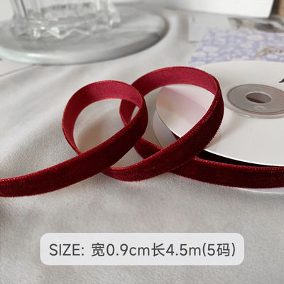 38 mm dubbel gezichts fluwelen lint 3,8 cm donkerrood fluwelen lint
