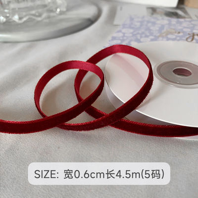 38 mm dubbel gezichts fluwelen lint 3,8 cm donkerrood fluwelen lint