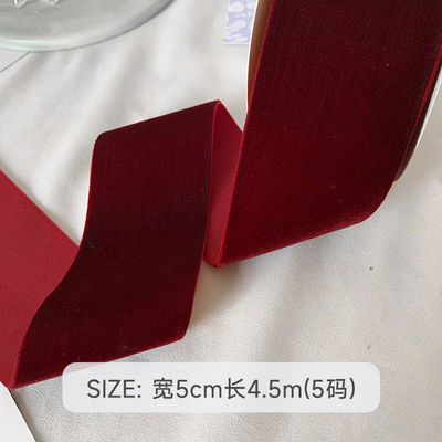 38 mm dubbel gezichts fluwelen lint 3,8 cm donkerrood fluwelen lint