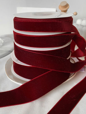 38 mm dubbel gezichts fluwelen lint 3,8 cm donkerrood fluwelen lint