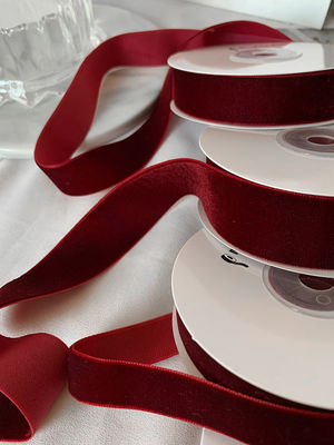 38 mm dubbel gezichts fluwelen lint 3,8 cm donkerrood fluwelen lint