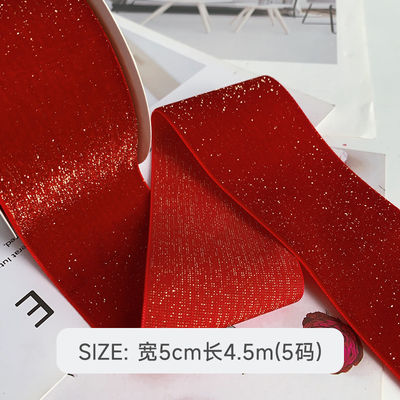 Glimmerend fluwelen lint 6mm-38mm dieprood fluwelen lint zacht