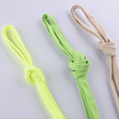 12 mm plat gebreide katoenen kabel ISO14001 gekleurd macramesnoer